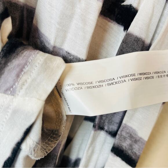 MNG Mango Basics Black Striped Monochrome White Oversized Tank Top XS/S NWT - Picture 6 of 6